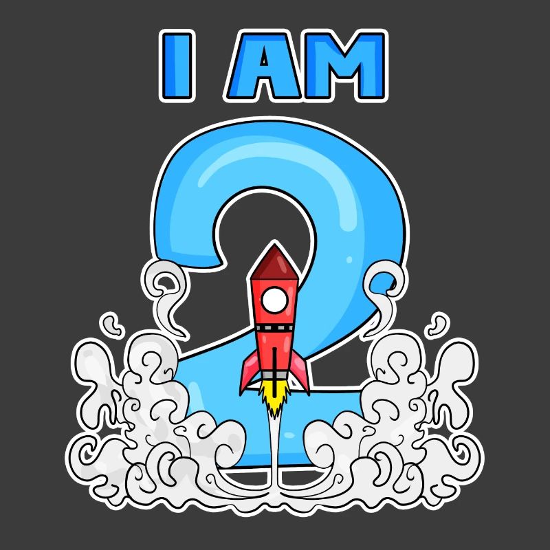 2 Birthday Boy Astronaut Rocket - two years
