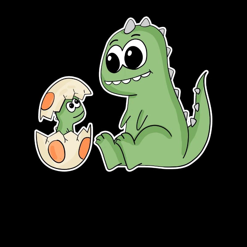 Dinosaure avec bébé dinosaure - Dino