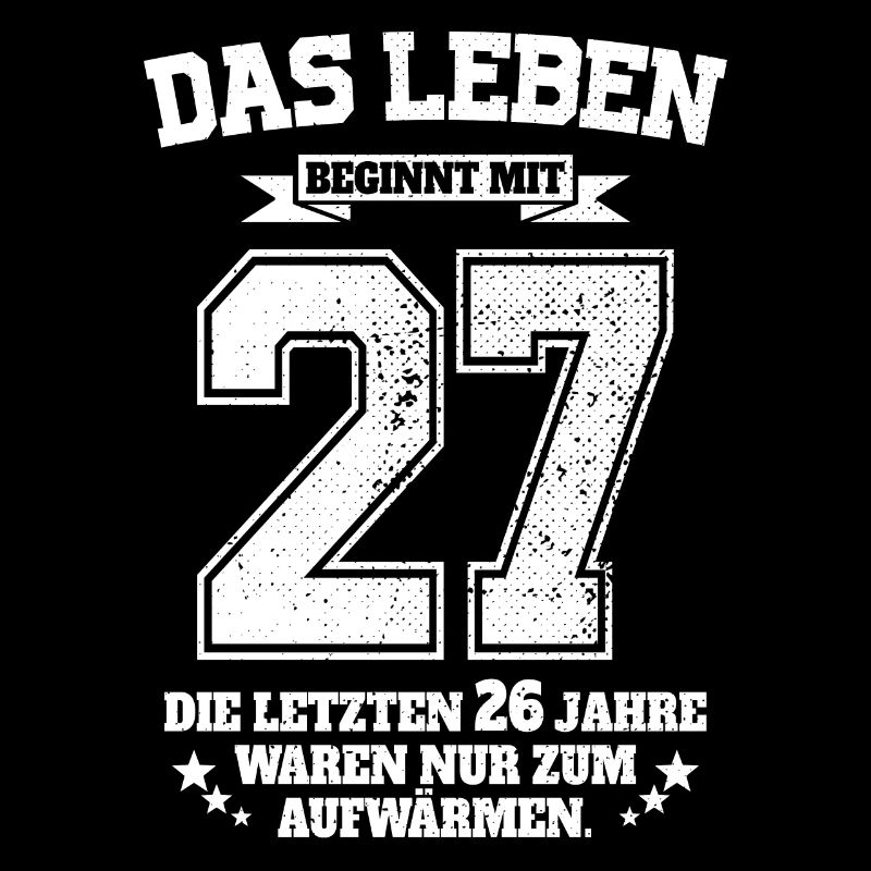 27. Geburtstag Geschenk Das Leben Beginnt Mit 27