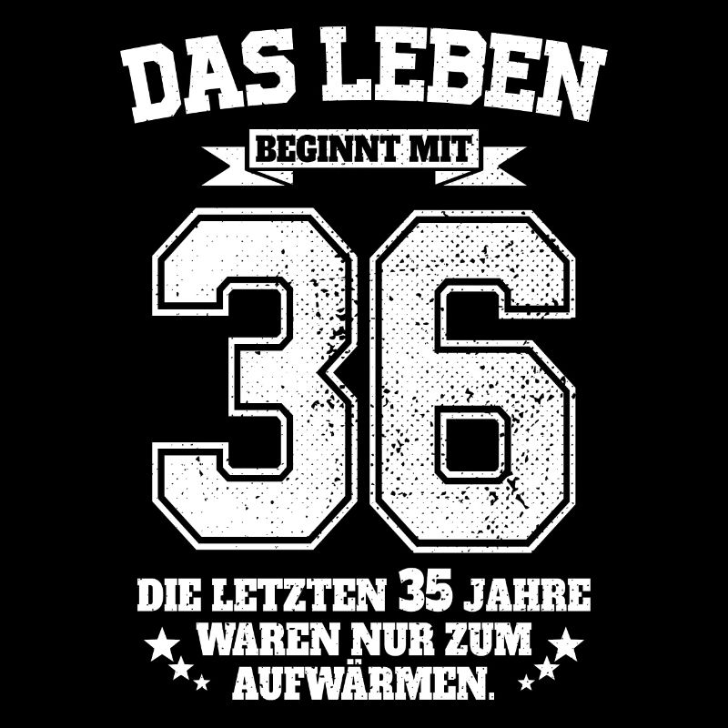 36. Geburtstag Geschenk Das Leben Beginnt Mit 36