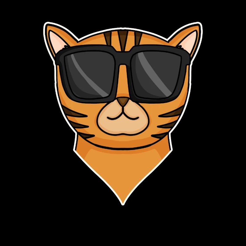 coole Katze mit Sonnenbrille