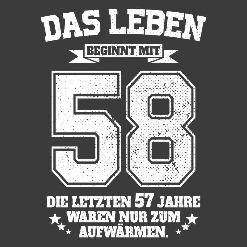 58. Geburtstag Geschenk Das Leben Beginnt Mit 58
