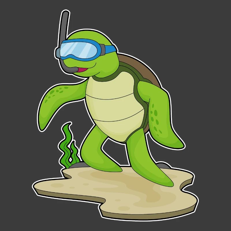 Turtle Diver Snorkel Diving