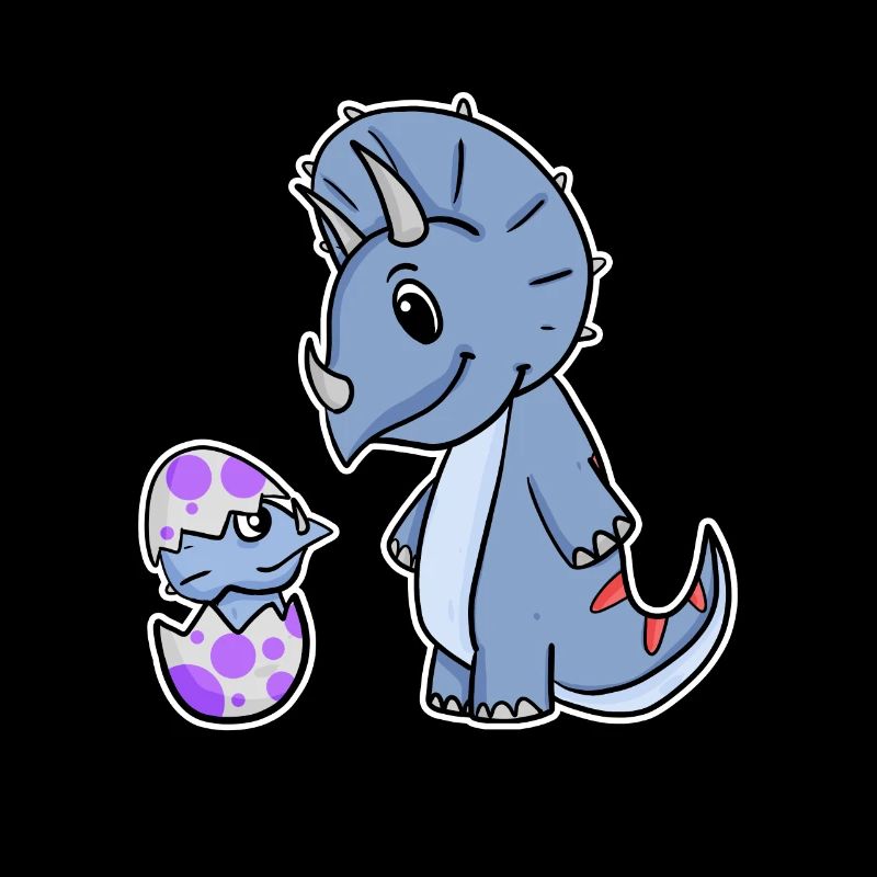 Dinosaure avec bébé dinosaure - Dino