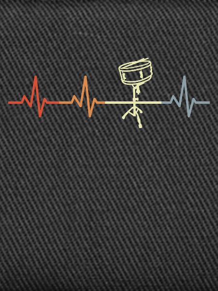 Drum player heart line