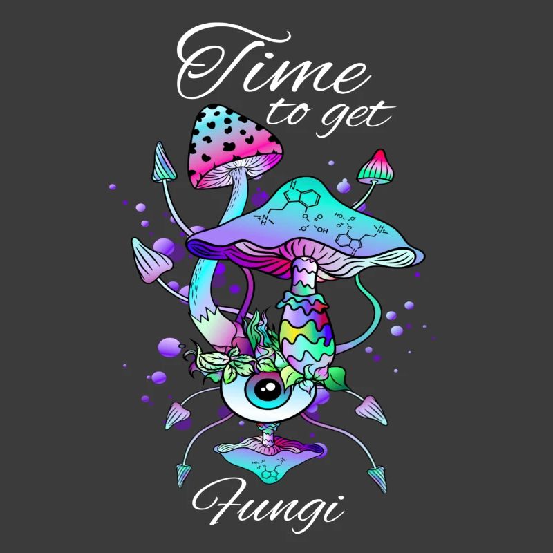 Neon Champignons Magiques Oeil Champignons Art