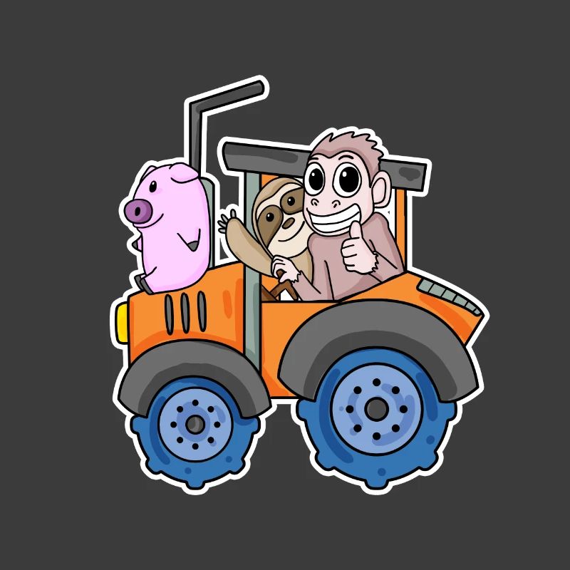 Tractor Tractor Cute Animals