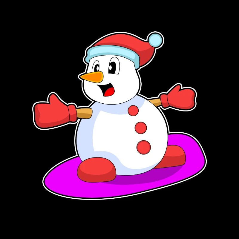 Snowboard de Noël Snowman