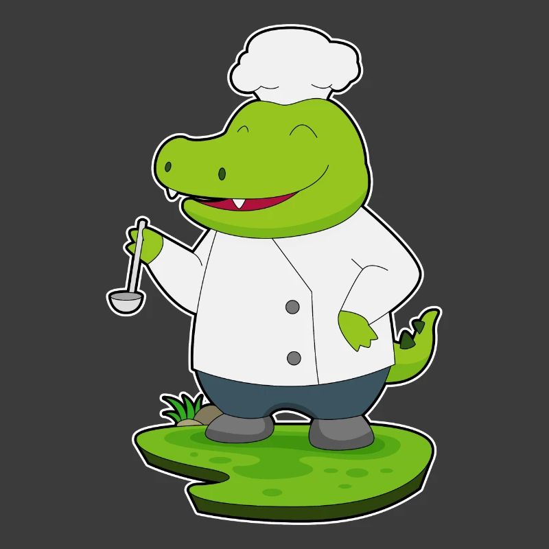 Krokodil Koch Kochlöffel Kochen