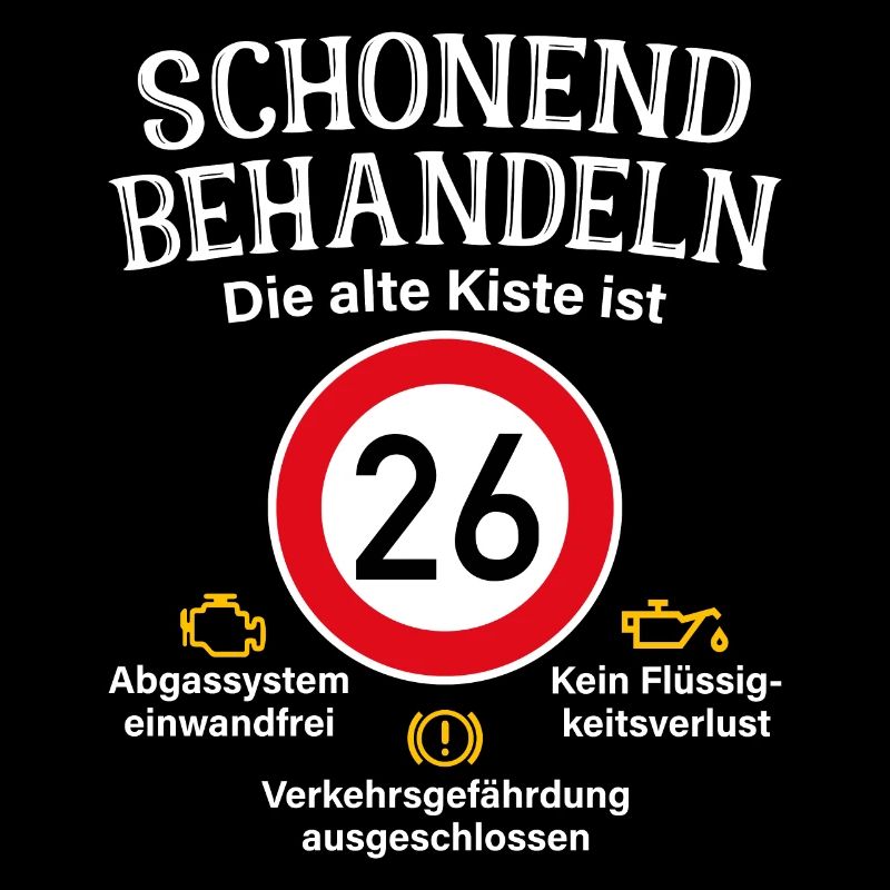26. Geburtstag Schonend Behandeln 26 Alte Kiste 26