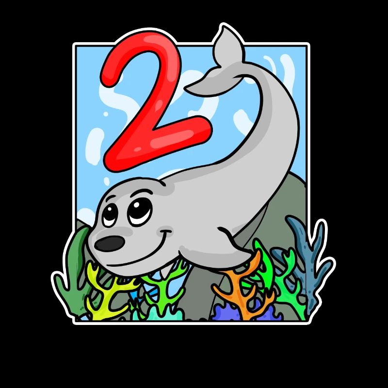 2 Geburtstag 2 Jahre alt mit Tier Motiv - zwei
