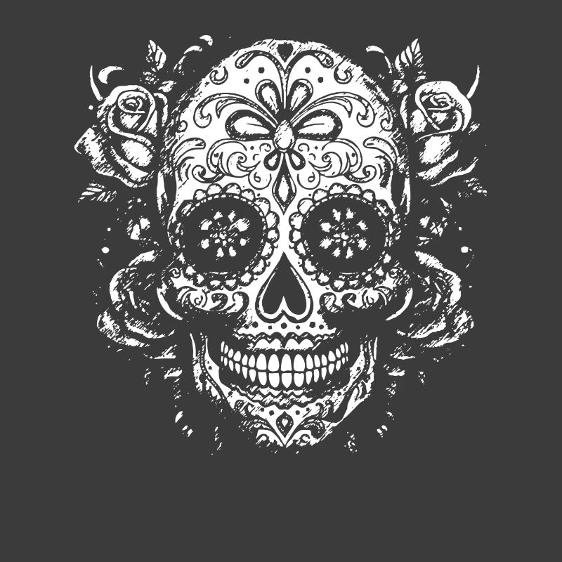 Roses and skull