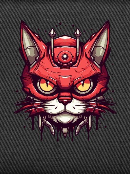 Urbaner Mecha-Tech-Kater-Katze