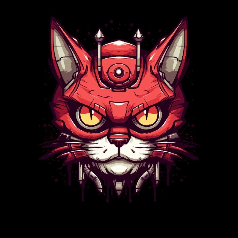 Urbaner Mecha-Tech-Kater-Katze
