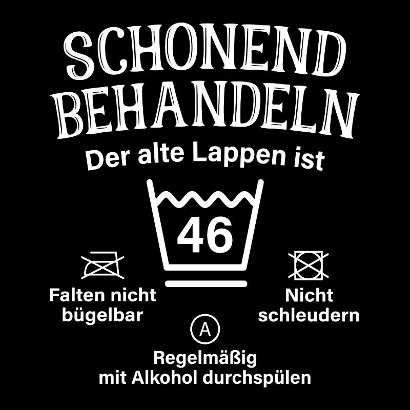 46. Geburtstag Schonend Behandeln Alte Lappen 46