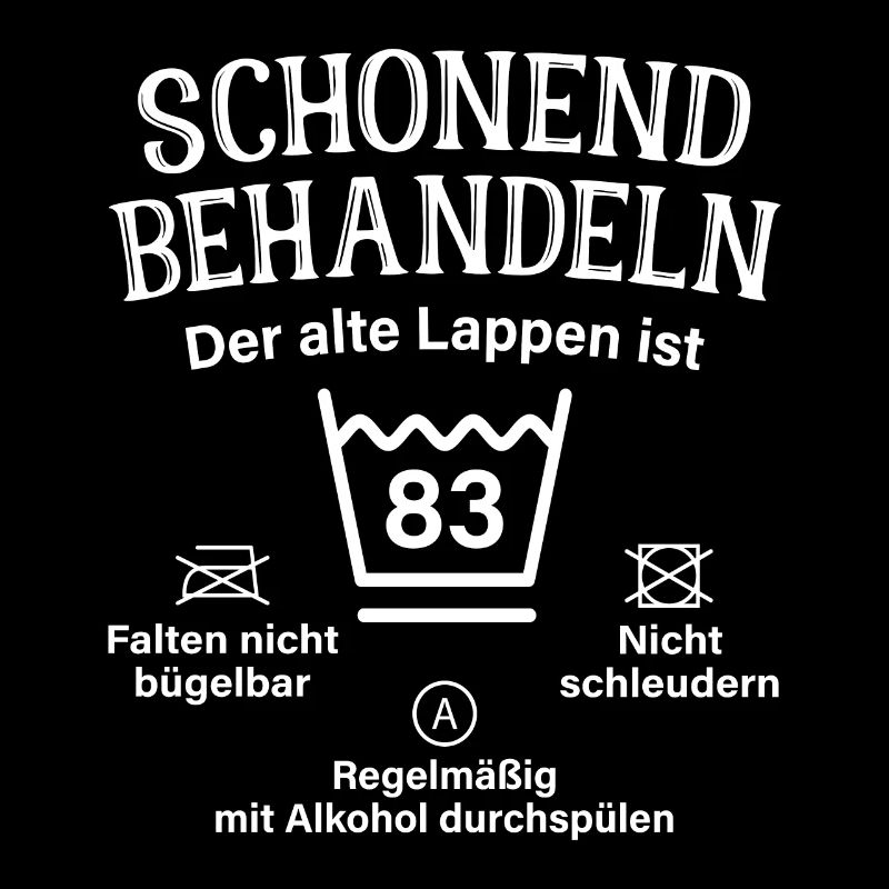 83. Geburtstag Schonend Behandeln Alte Lappen 83