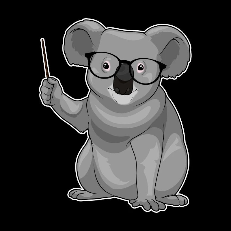 Koala Teacher Pointing Stick School