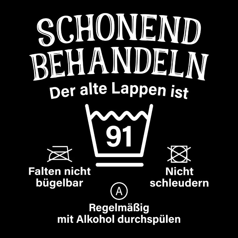 91. Geburtstag Schonend Behandeln Alte Lappen 91