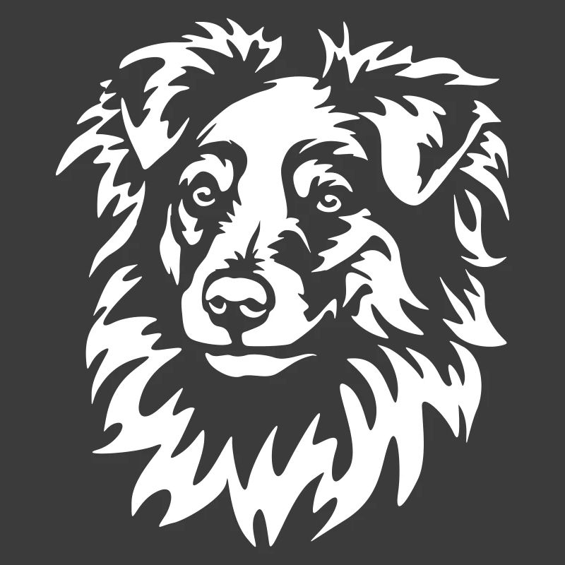Miniature Australian Shepherd Kopf "Black Edition"