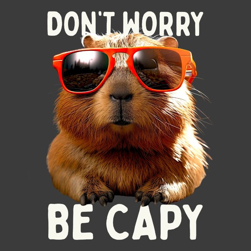 Capybara Dont Worry Be Capy Capybara Rodent