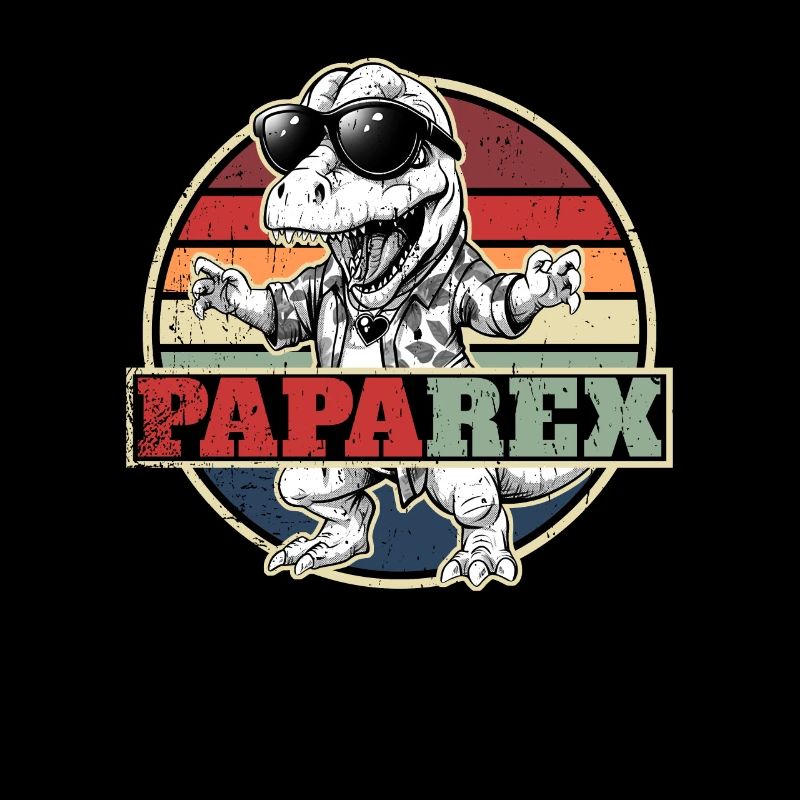 Papa Rex Dinosaurier Retro Dino Vatertag Geschenk