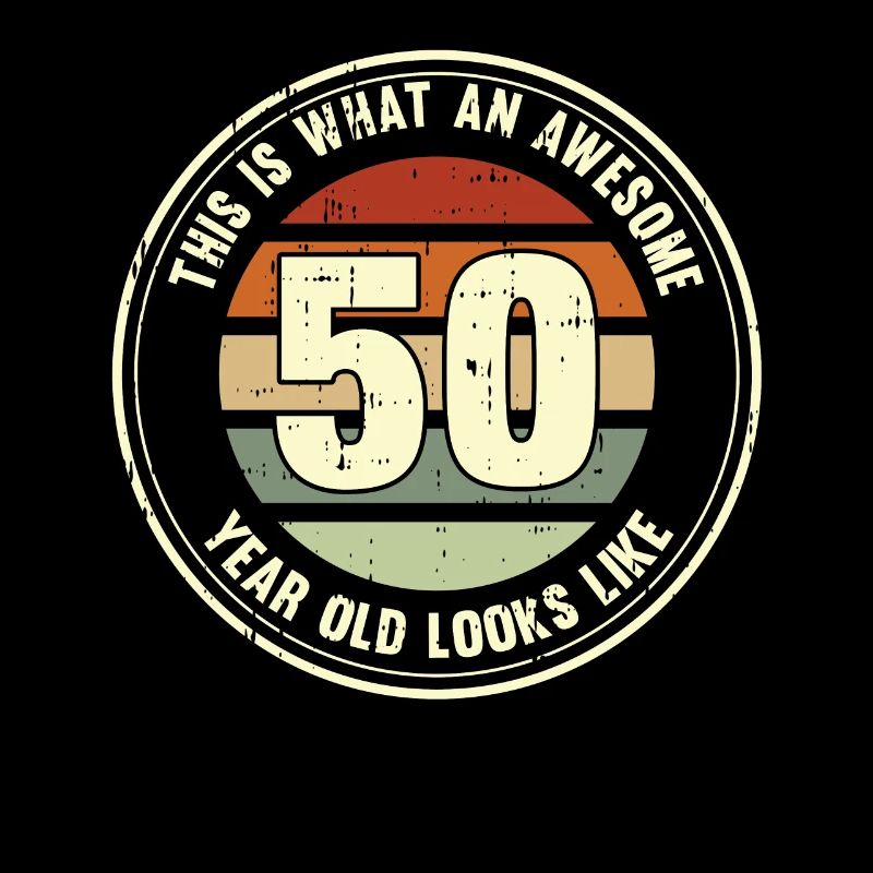 50. Geburtstag so sieht man mit 50 Retro Geschenk