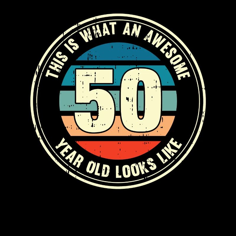 50. Geburtstag so sieht man mit 50 Retro Geschenk