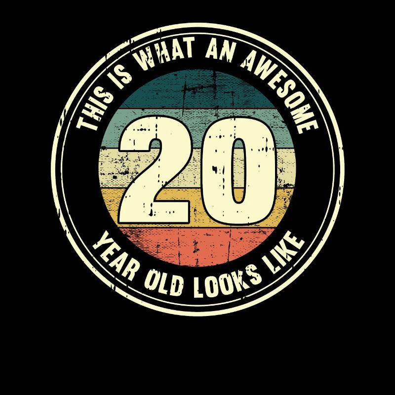 20. Geburtstag so sieht man mit 20 Retro Geschenk