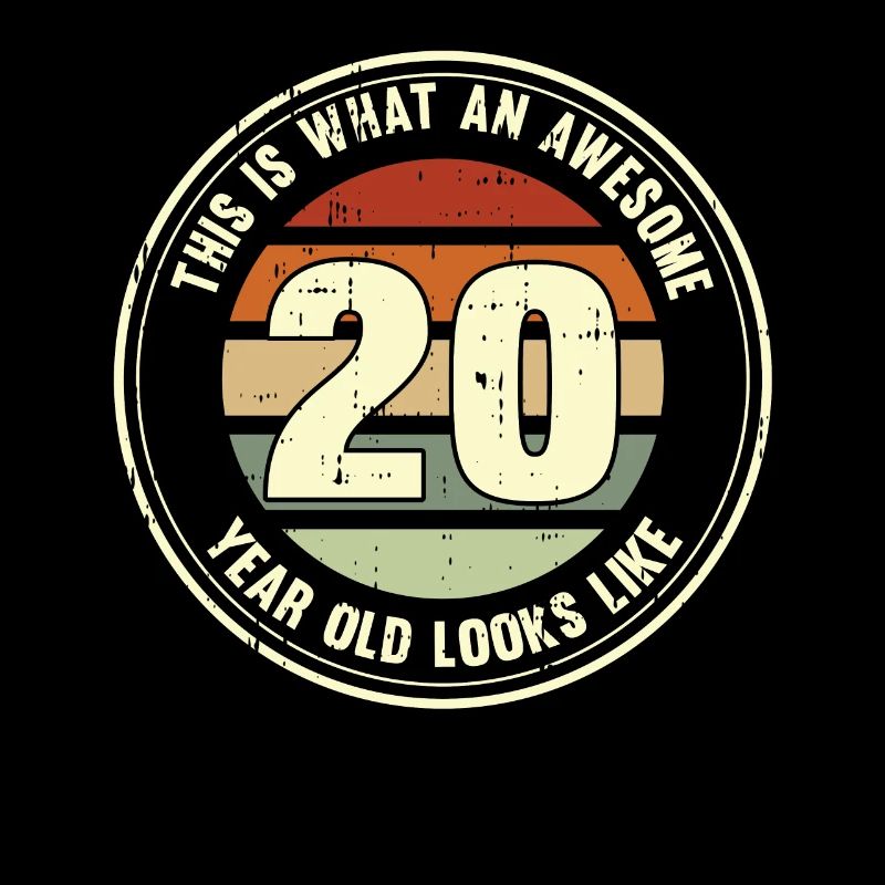 20. Geburtstag so sieht man mit 20 Retro Geschenk