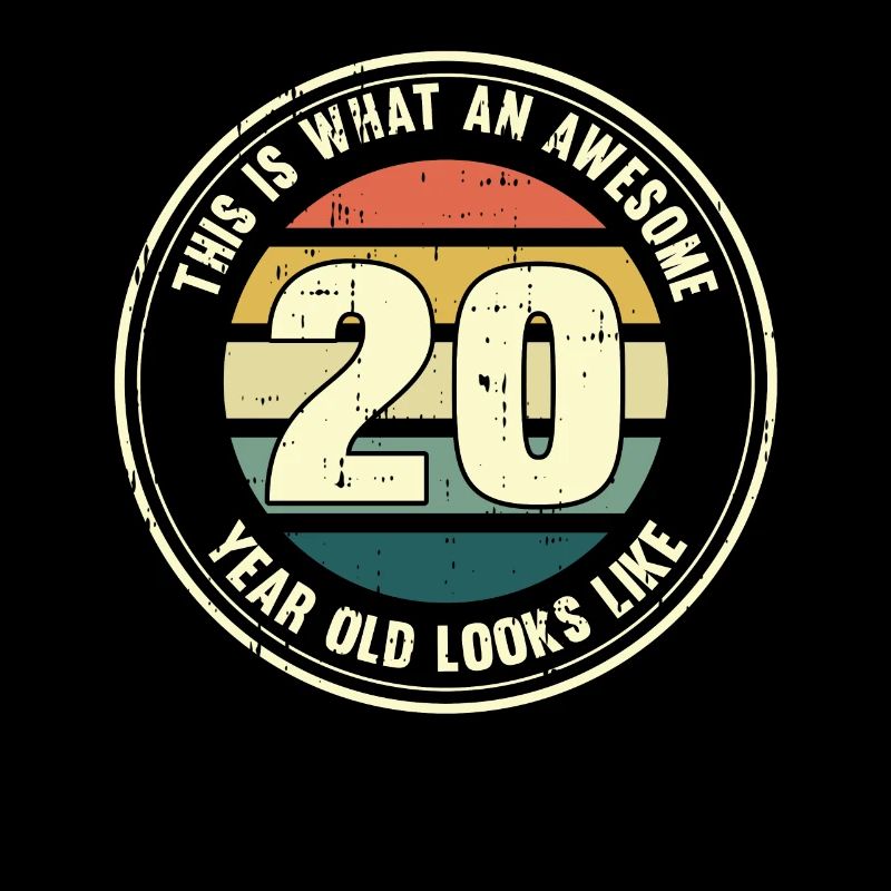20. Geburtstag so sieht man mit 20 Retro Geschenk