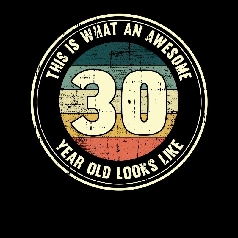 30. Geburtstag so sieht man mit 30 Retro Geschenk
