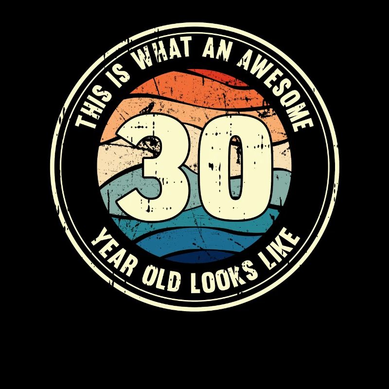30. Geburtstag so sieht man mit 30 Retro Geschenk