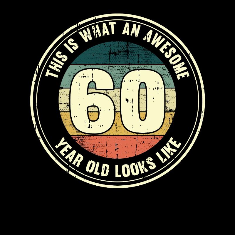 60. Geburtstag so sieht man mit 60 Retro Geschenk