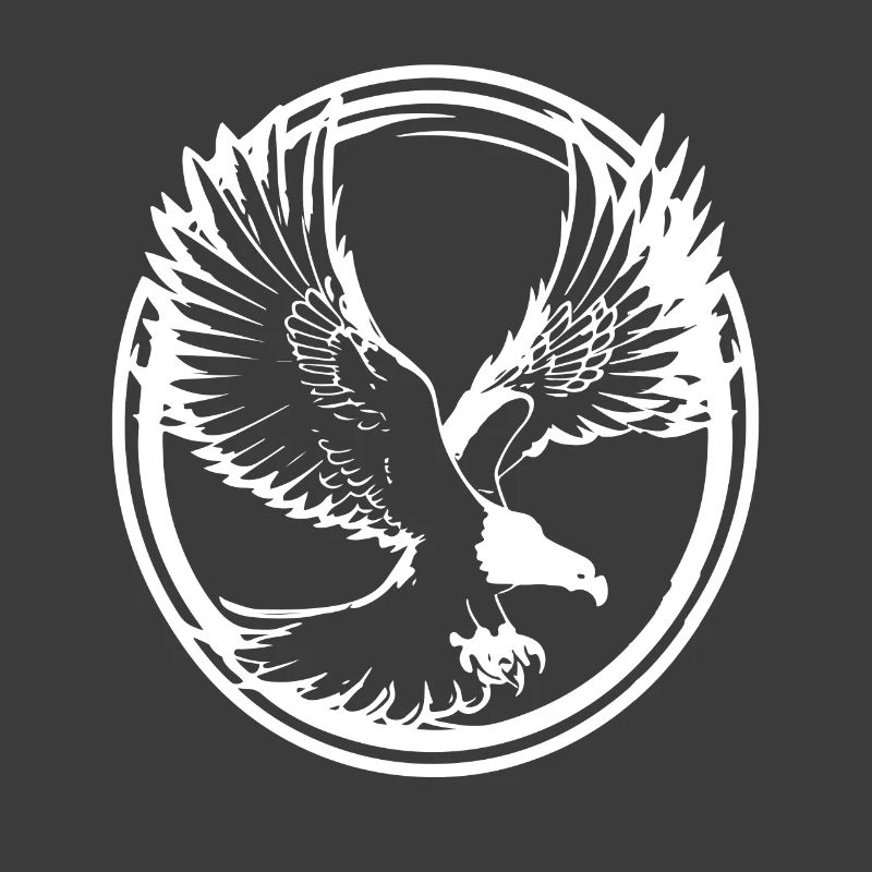 Strong eagle silhouette