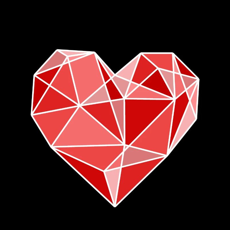 Polygon Herz Valentin Romantik Liebe Herzen