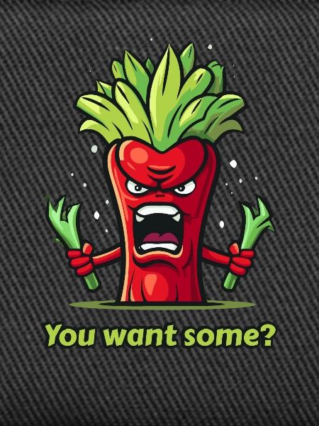 Angry red vegetables