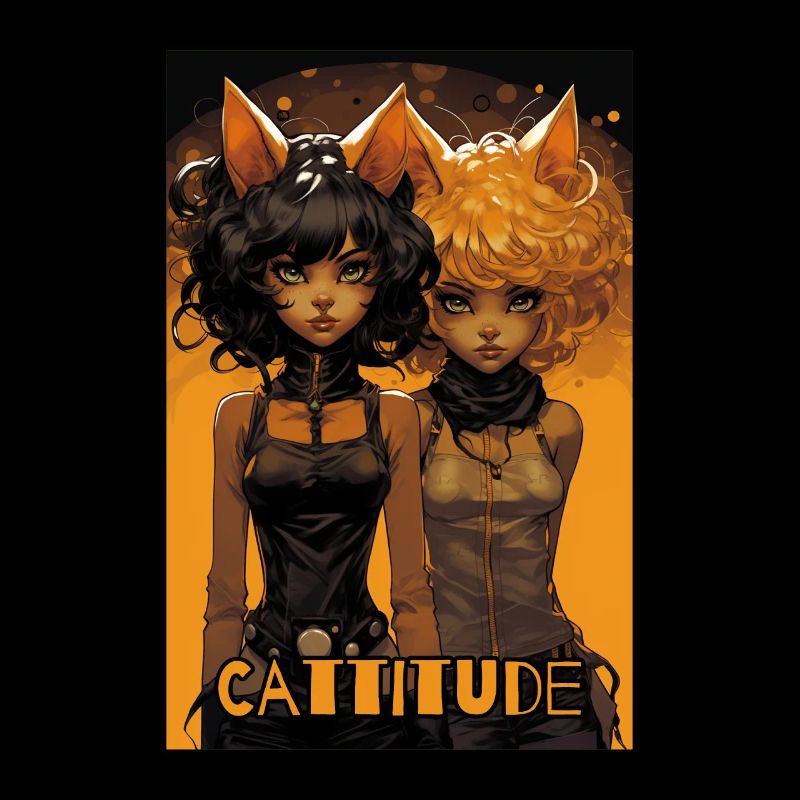 Cattitude: Zwei Katzenmädchen