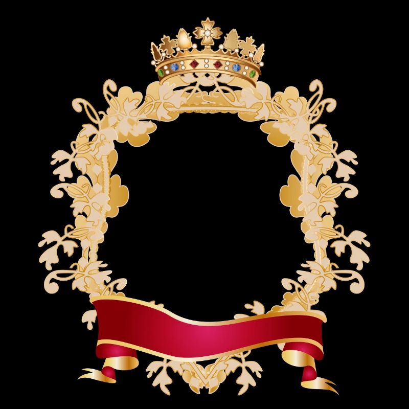 Königlicher Rahmen im Wappen Stil mit Krone