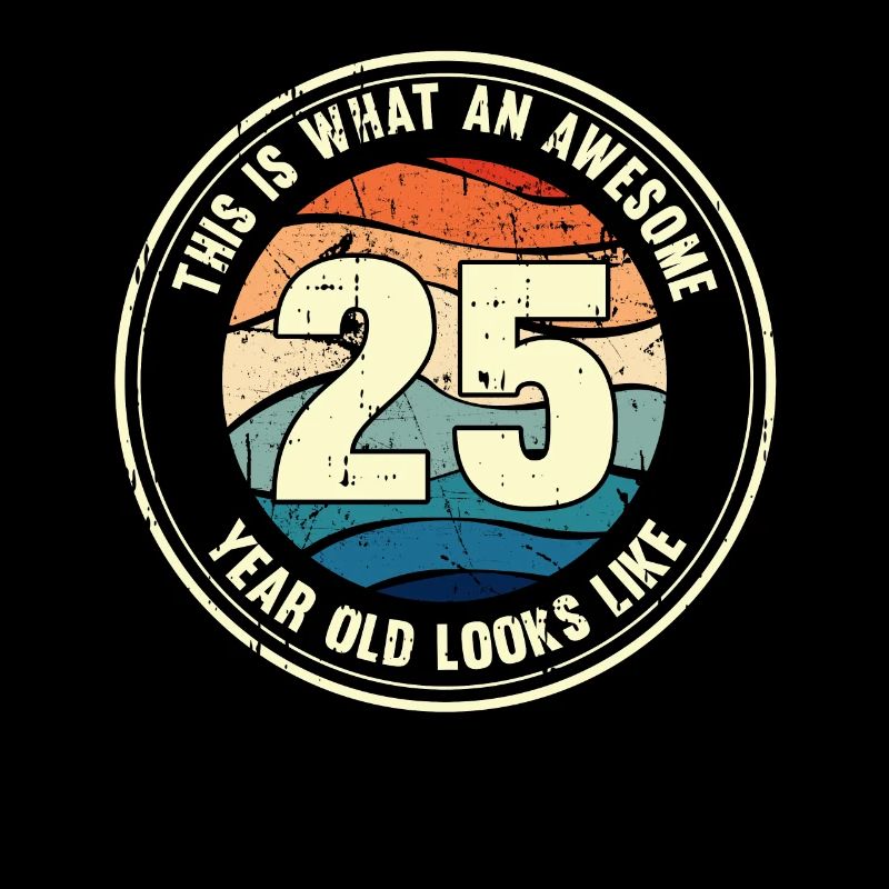 25. Geburtstag so sieht man mit 25 Retro Geschenk
