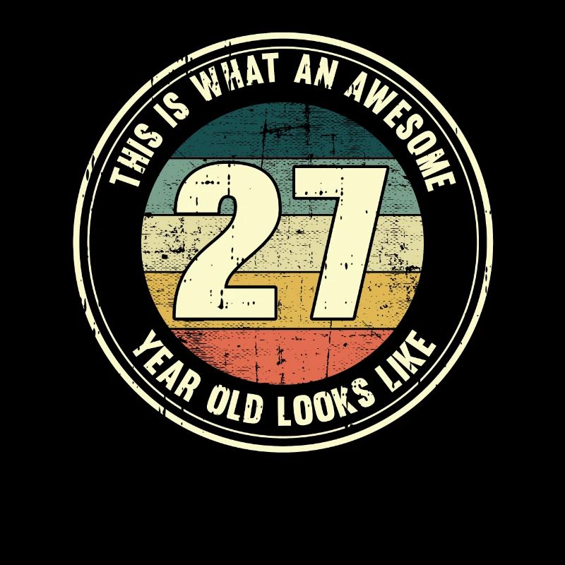27. Geburtstag so sieht man mit 27 Retro Geschenk