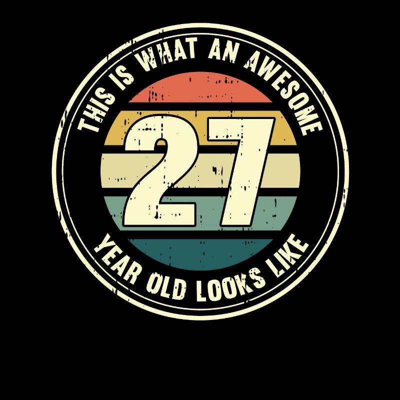 27. Geburtstag so sieht man mit 27 Retro Geschenk
