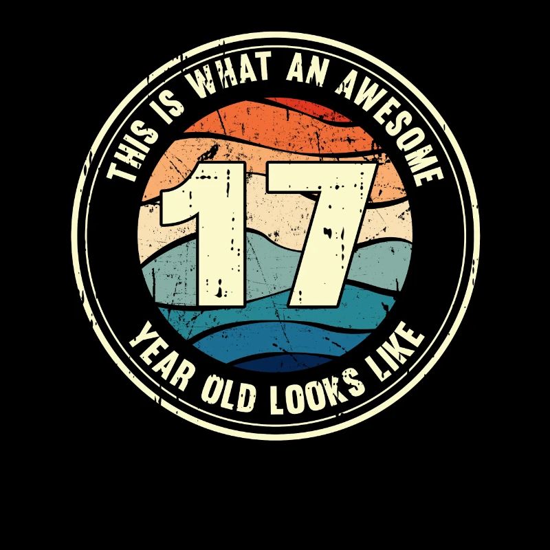 17. Geburtstag so sieht man mit 17 Retro Geschenk