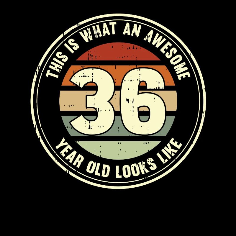 36. Geburtstag so sieht man mit 36 Retro Geschenk