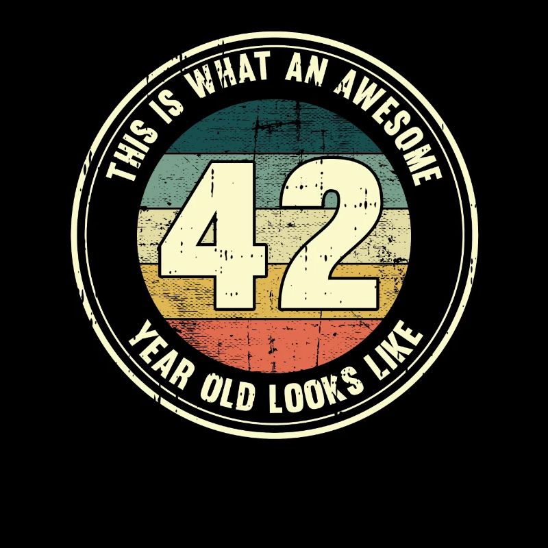 42. Geburtstag so sieht man mit 42 Retro Geschenk