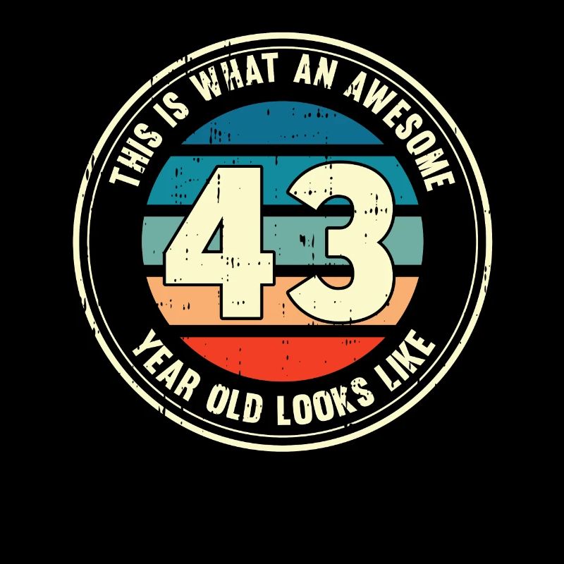 43rd birthday so you see with 43 retro gift