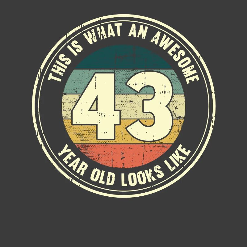 43rd birthday so you see with 43 retro gift