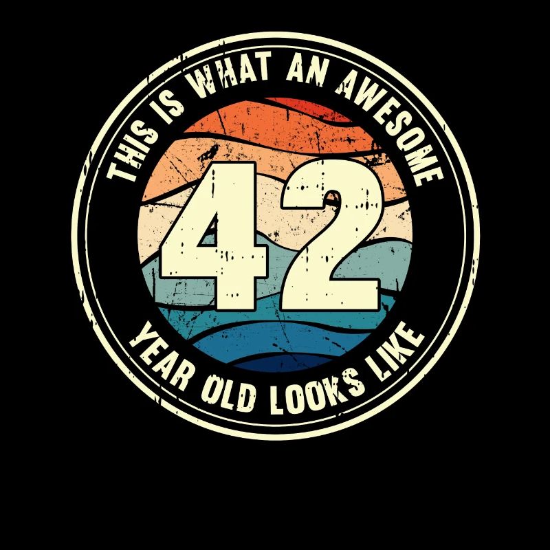 42. Geburtstag so sieht man mit 42 Retro Geschenk