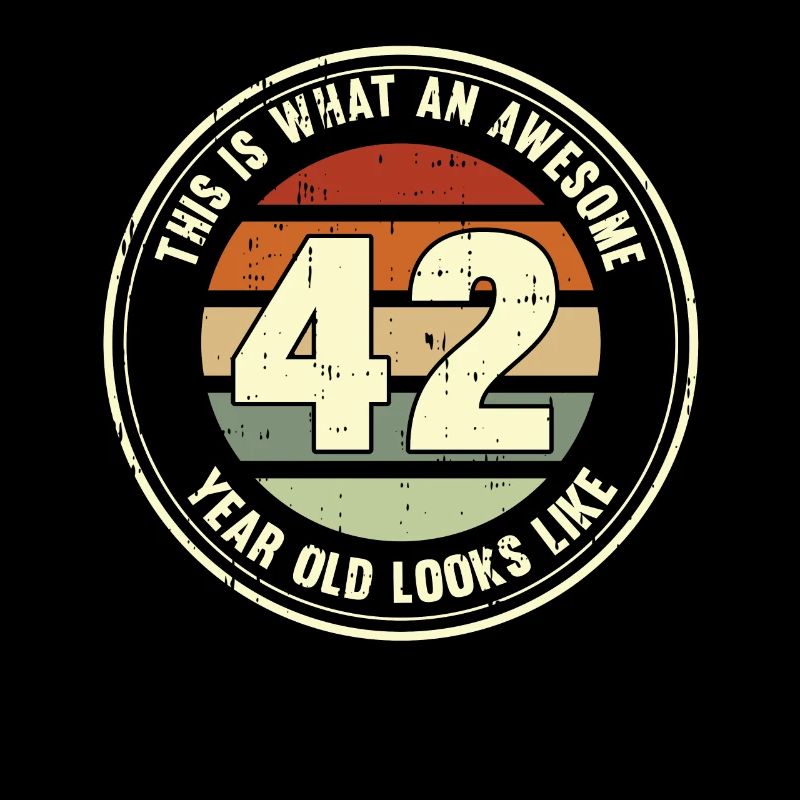 42. Geburtstag so sieht man mit 42 Retro Geschenk