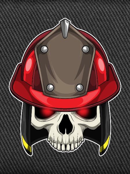 Skull Firefighter Fire Brigade
