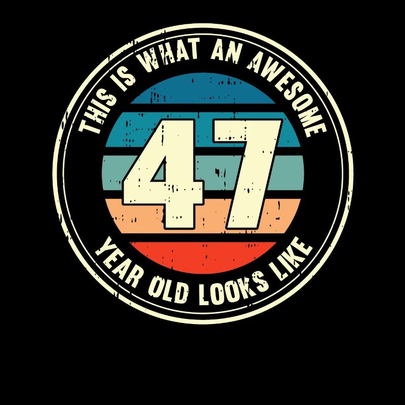 47. Geburtstag so sieht man mit 47 Retro Geschenk